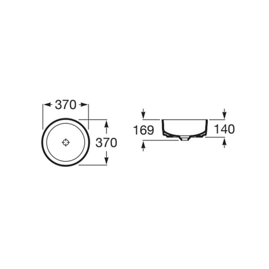ROCA Inspira Round - Over countertop Fineceramic® basin  A327523000