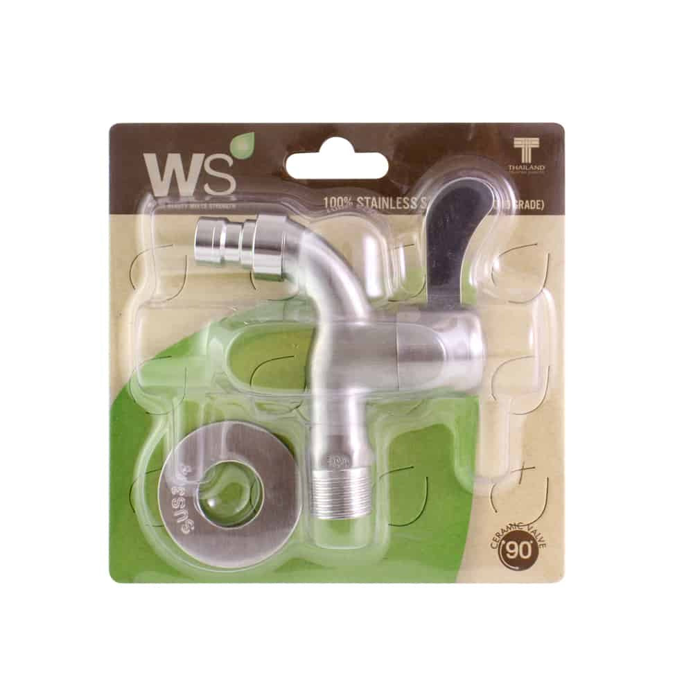 WS Stainless Steel Wall Tap W/ Hose Connector Wp-0317