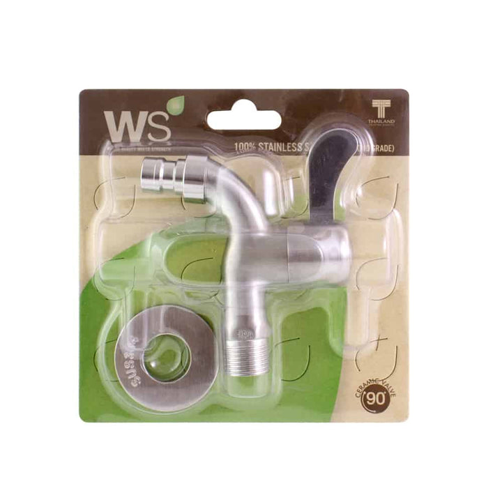WS Stainless Steel Wall Tap W/ Hose Connector Wp-0317