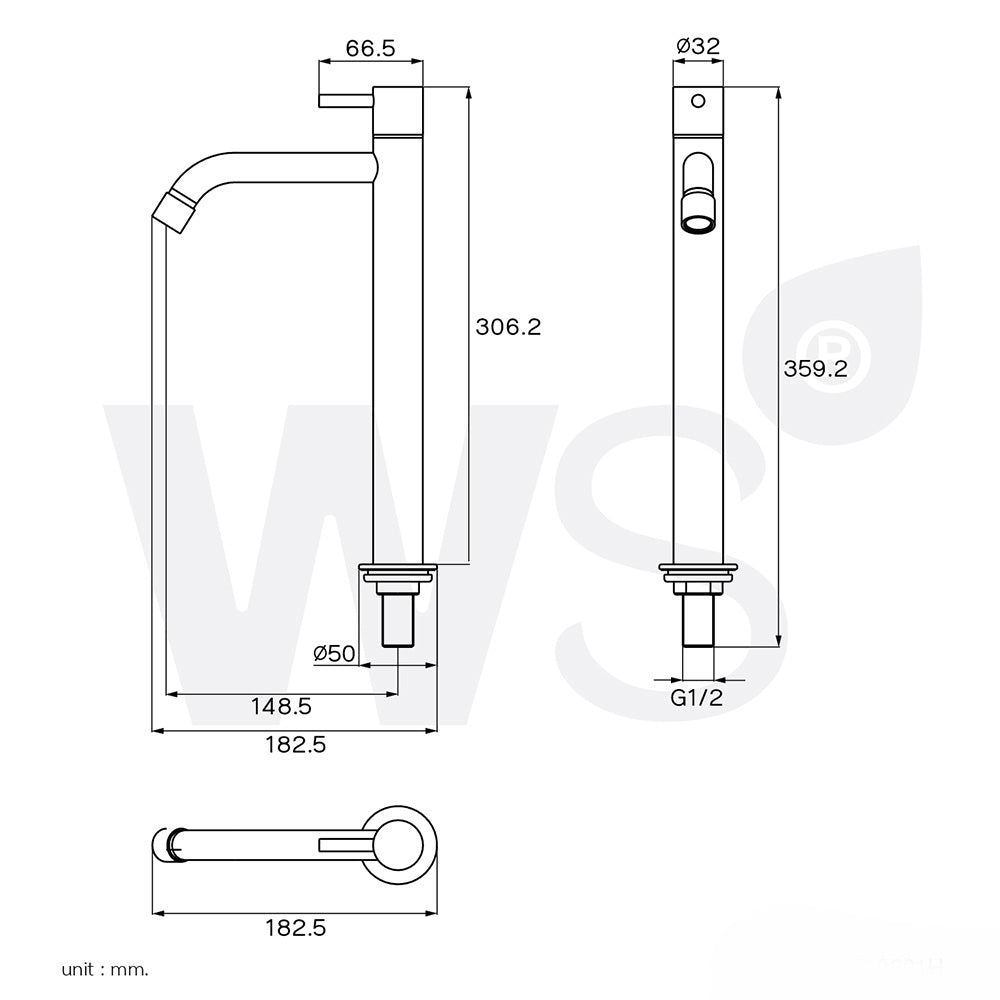 WS Chrome Faucet - High Wp-0201h