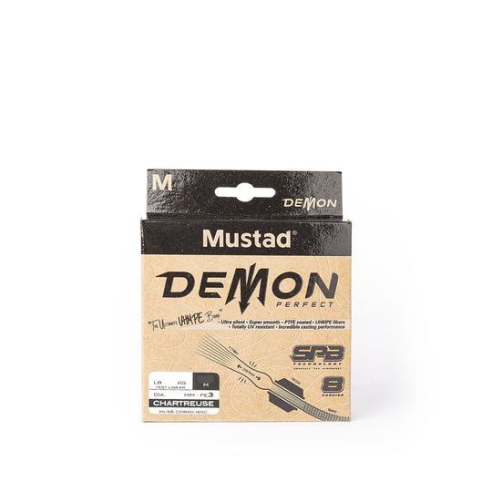 MUSTAD Demon Perfect Braid Pe3 40lb (0.28mm) 300m Chartreuse