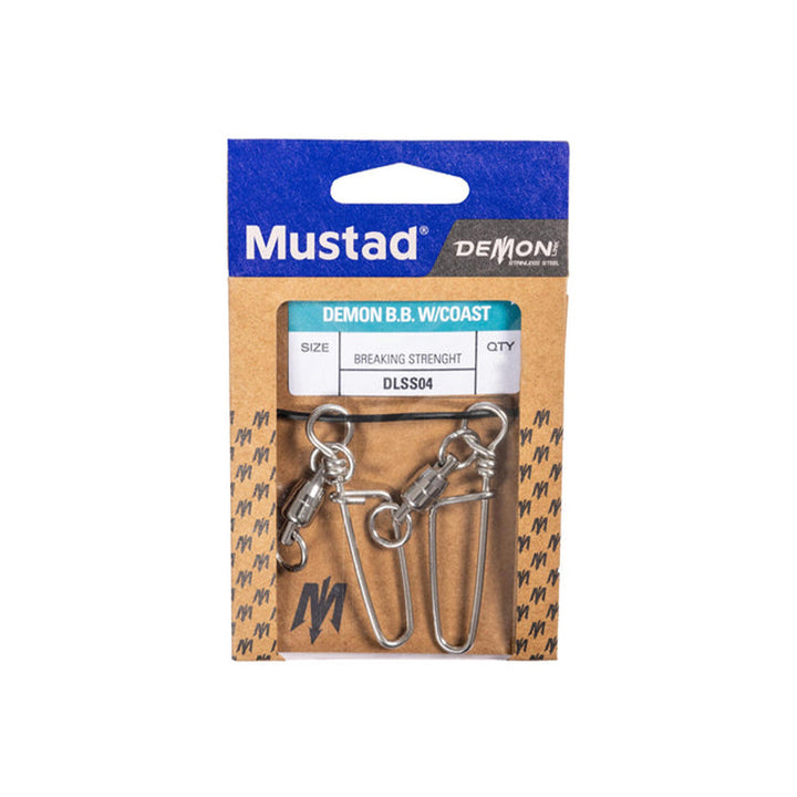 Mustad SS B.B Swivel w/ Coastlock Snap Size 3 DLSS04-3-4