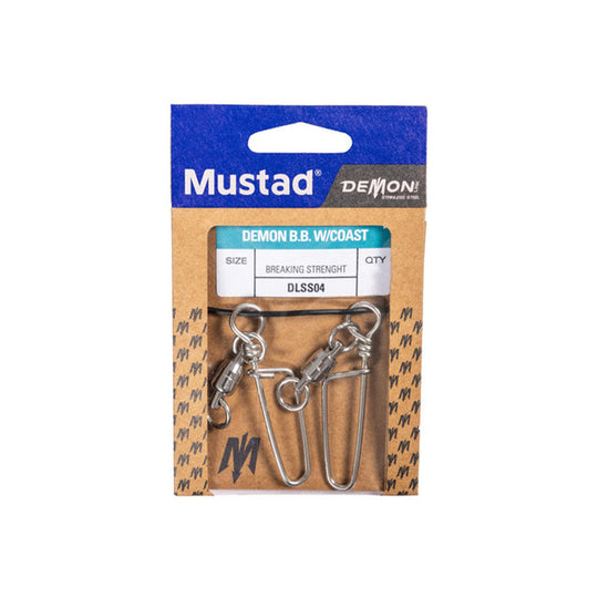 Mustad SS B.B Swivel w/ Coastlock Snap Size 4 DLSS04-4-3