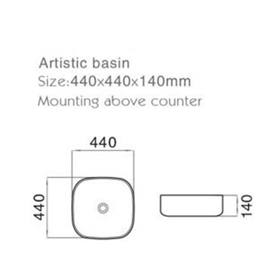Farns Art Basin 440x440x140mm SF1203