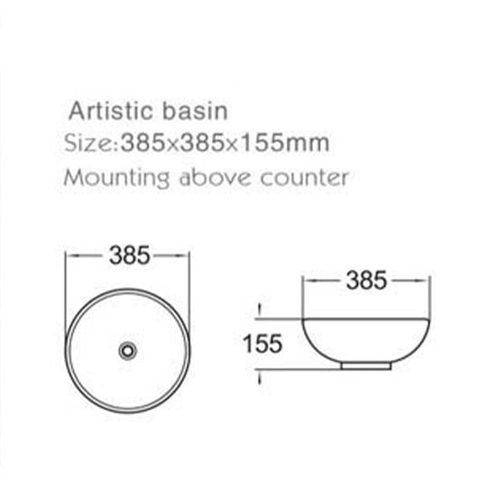 Farns Art Basin 410x410x150mm SF1001