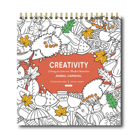 Miniso Wild Animals Collection 227x240mm Wire-bound Coloring Book (20sheets) 2024067110104