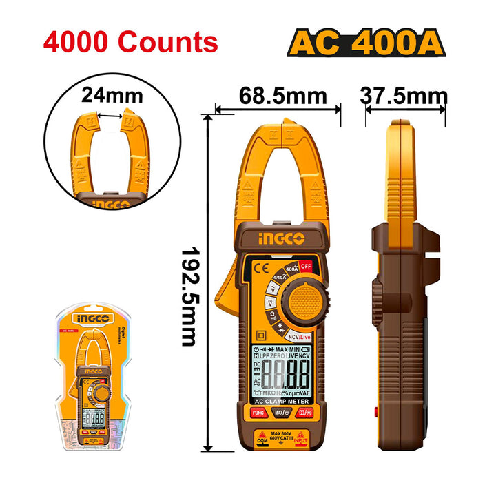 Ingco Digital AC Clamp Meter DCM62001
