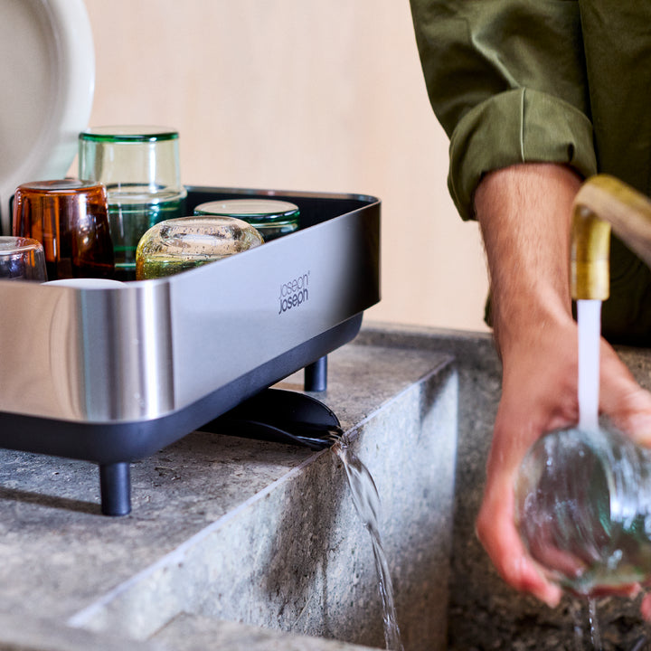 Joseph Joseph Extend™ Steel Plus Expandable Black Dish Drain