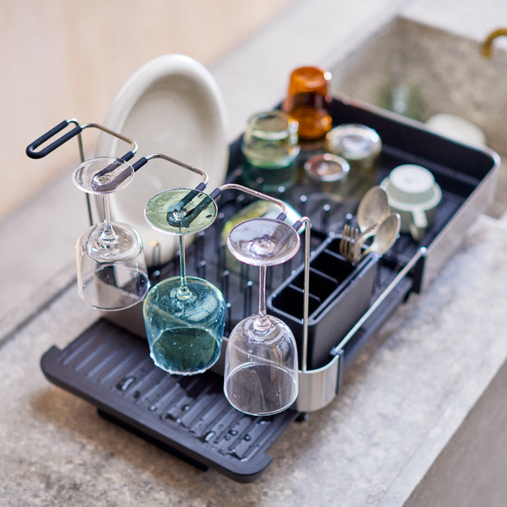 Joseph Joseph Extend™ Steel Plus Expandable Black Dish Drain