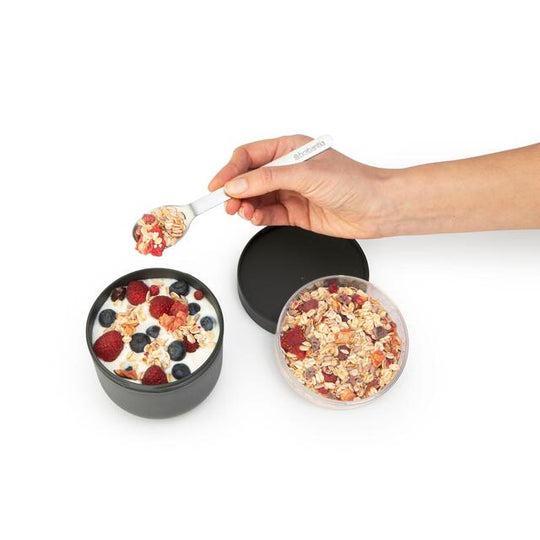 Brabantia Make & Take Breakfast Bowl, 0.5L, dark grey
