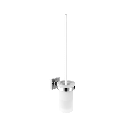 Roca Cubica Wall Toilet Brush Brilliant Chrome