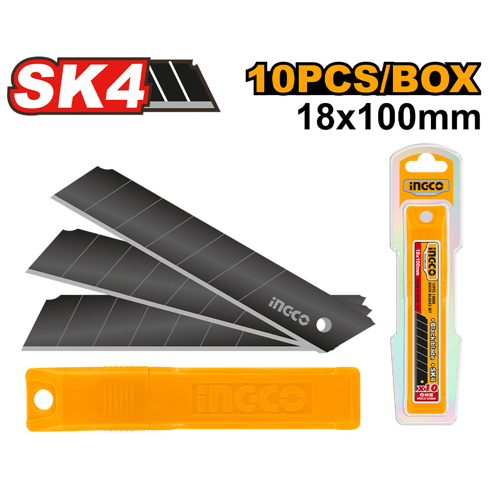 Ingco 10pc 18mm Knife Blades Set HKNSB181