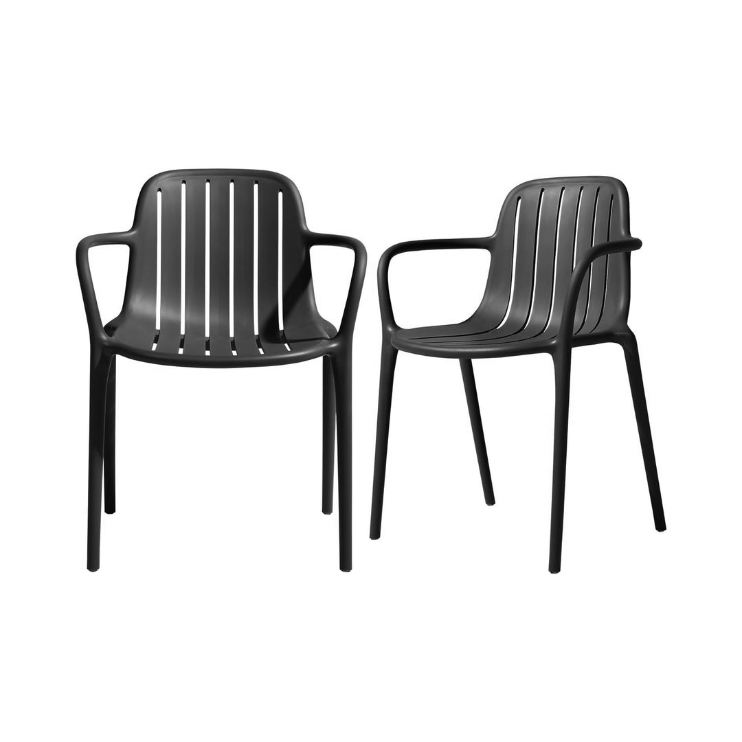Plastic Chair Linen With Arm Black LS-068P