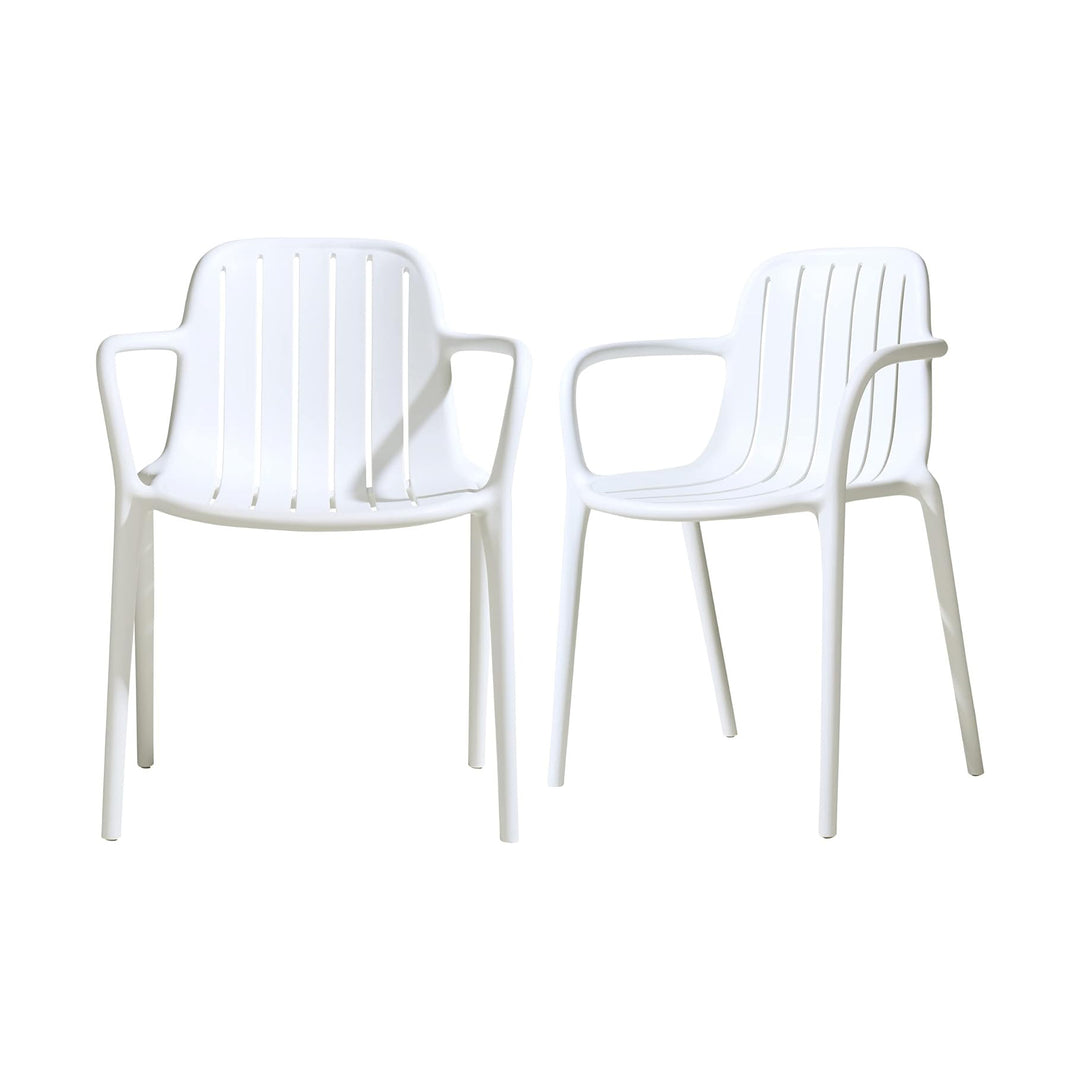 Plastic Chair Linen With Arm White LS-068p