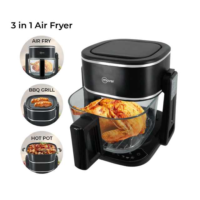 Mayer 3in1 Glass Air Fryer MMGAF459G