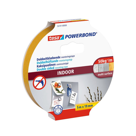 Tesa Powerbond Indoor Adhesive Tape 5m X19mm