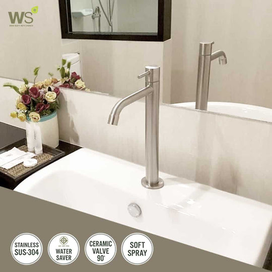 WS SS bathroom faucet, high WS-0201H