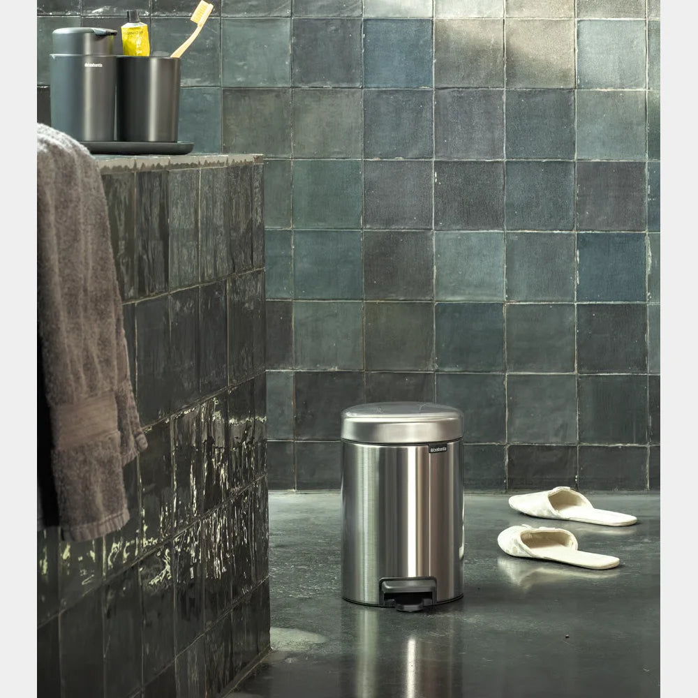 Brabantia NewIcon Pedal Bin Matt Steel Fingerprint-Proof 3L