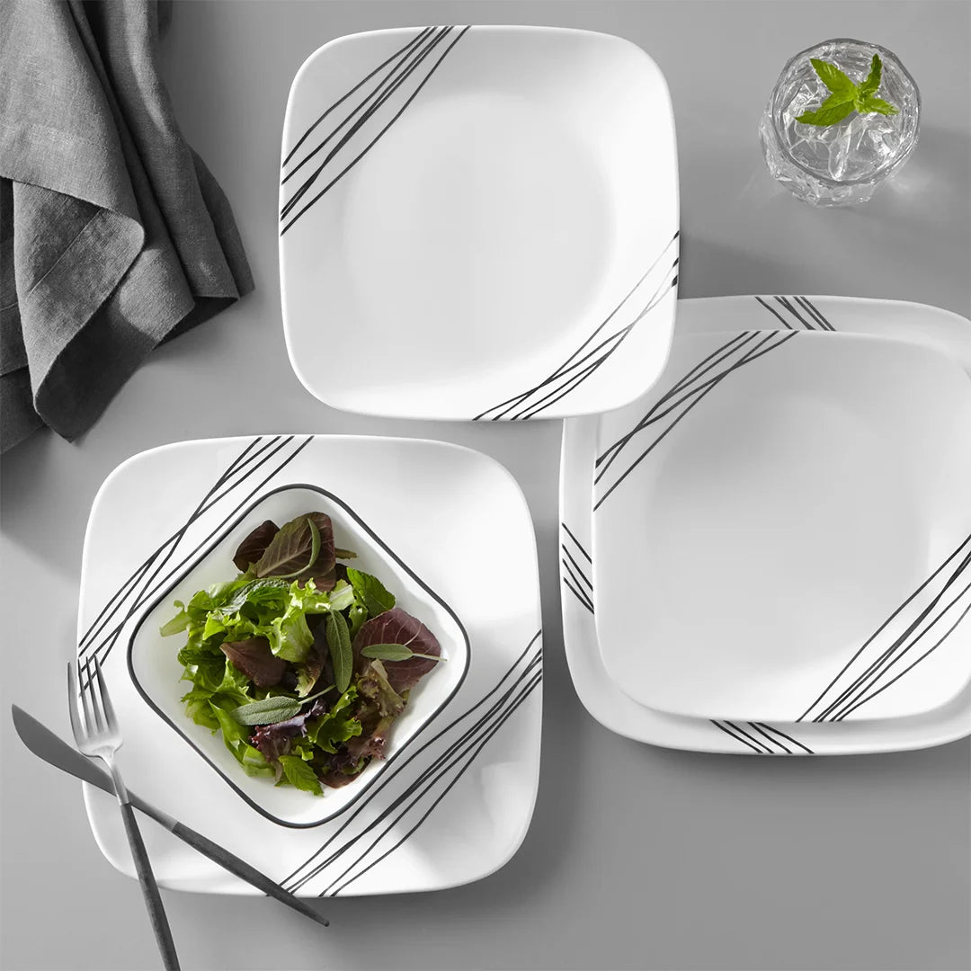 Corelle Simple Sketch Square Dinner Plate 10 1/4-in 1088184