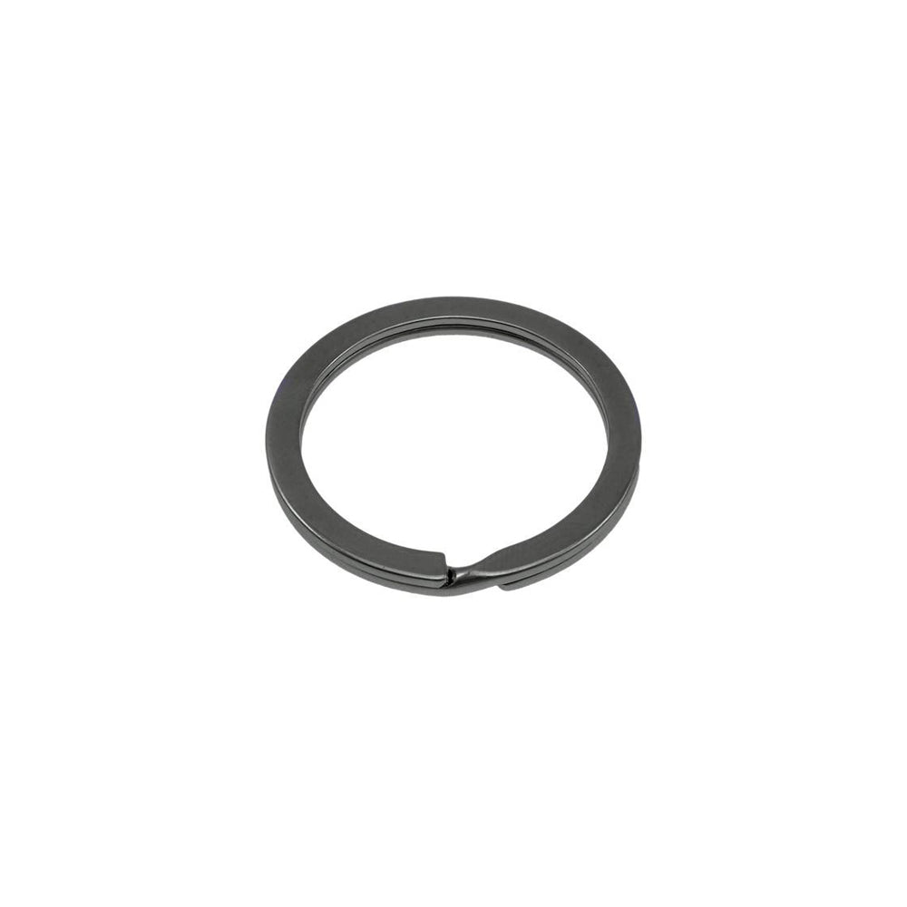 Atoll Flatted Split Ring Black Nickel #0-20pcs/Pk