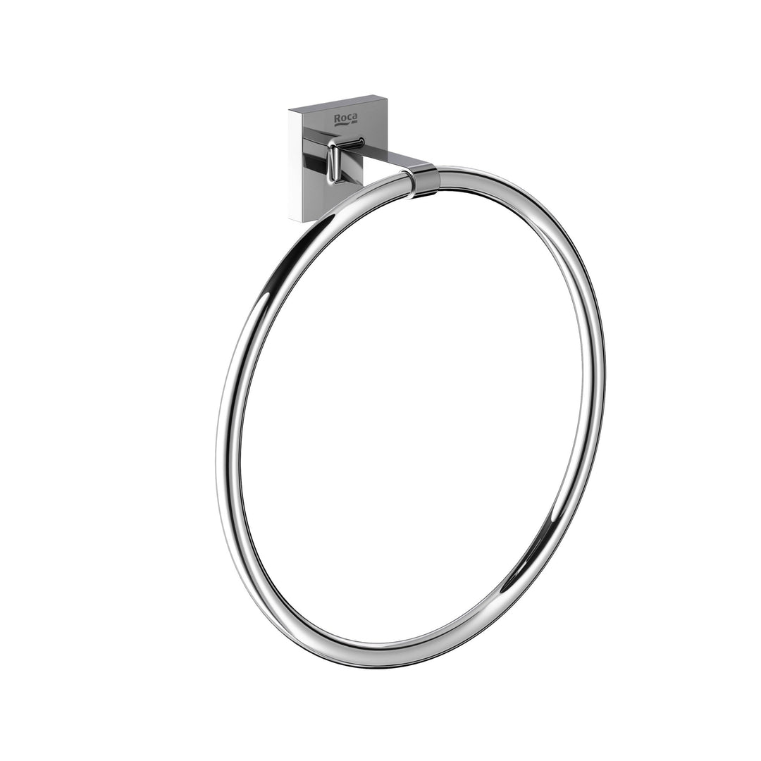 Roca Cubica Towel Ring Brilliant Chrome 200mm