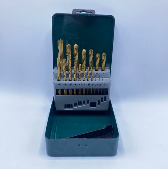 Drill Bit Set Hss-Tin 19pcs