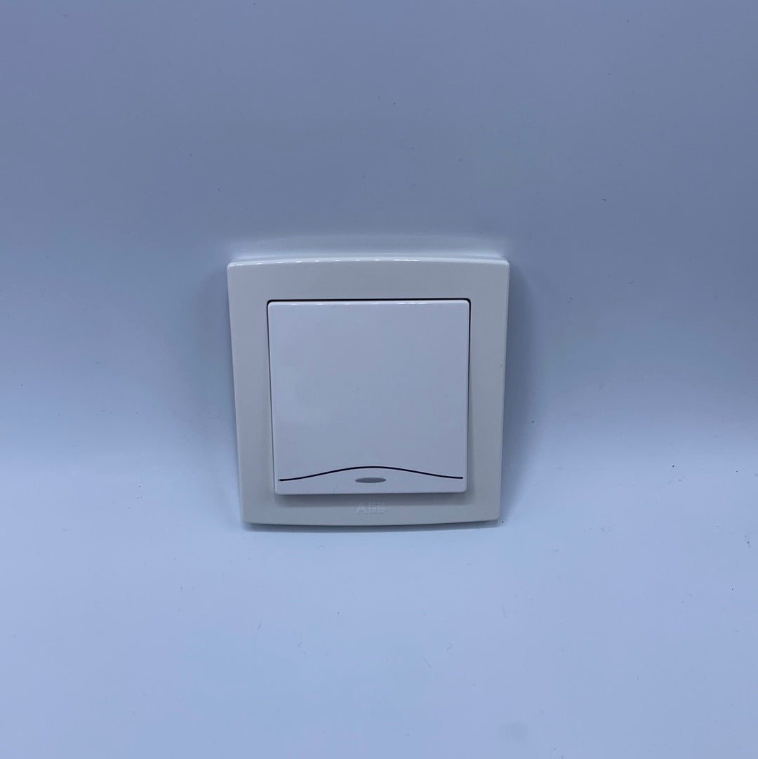 ABB Bs Switch White W/Led Decorative Line 1g 1w