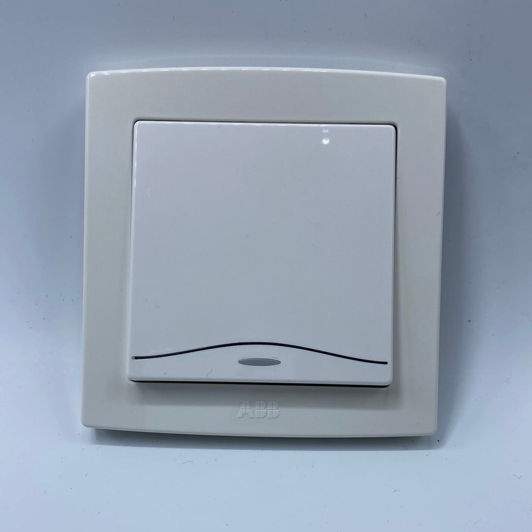 ABB Bs Switch White W/Led Decorative Line 1g 1w