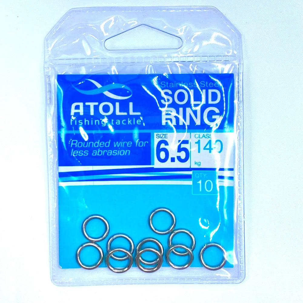 Atoll Solid Ring Nickel #6.5-10pcs/Pk