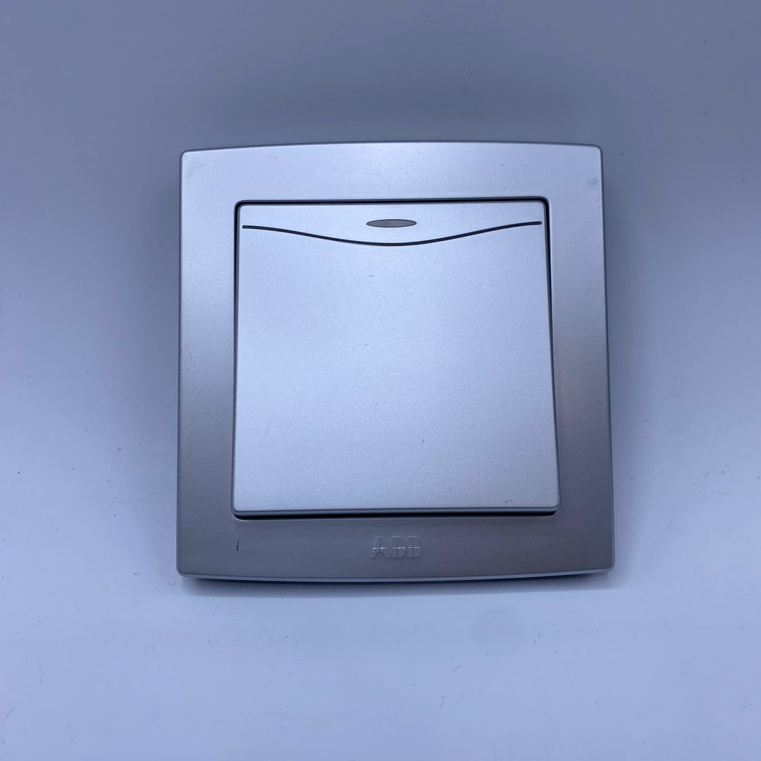 ABB Bs Switch Silver W/Led Decorative Line 1g 1w