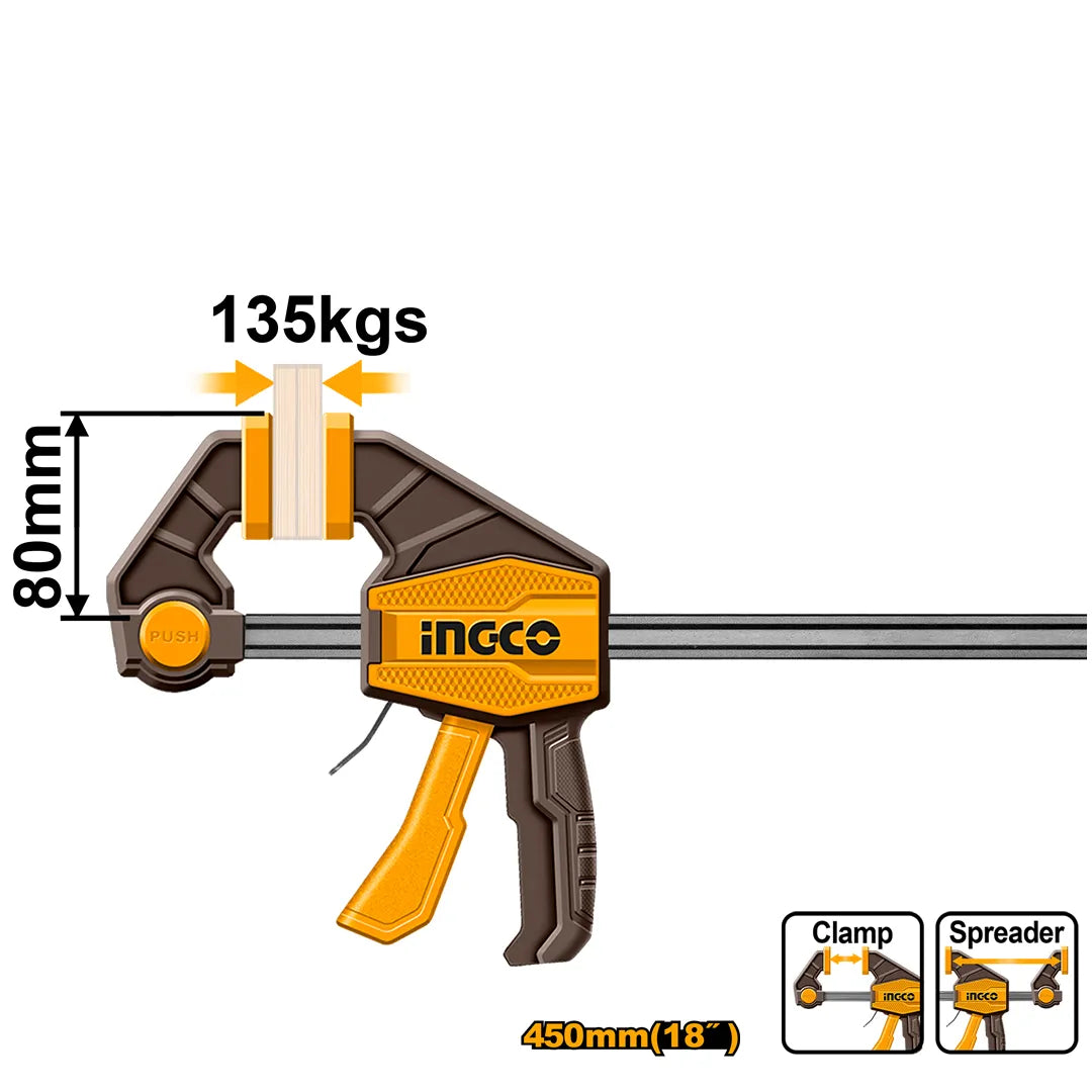 Ingco quick bar clamp HQBC18801