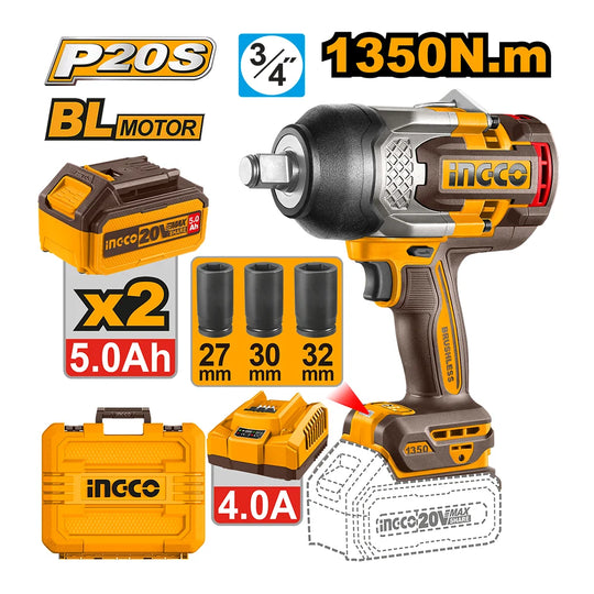 Ingco Cordless Impact Wrench CIWLI20135