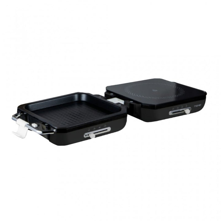 Mayer Foldable Multi Functional Ceramic Cooker with Grill Black