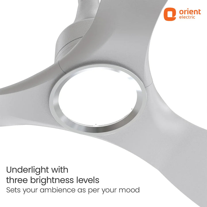 Orient Aerosense Smart BLDC Ceiling Fan Underlight Frost White 1200MM