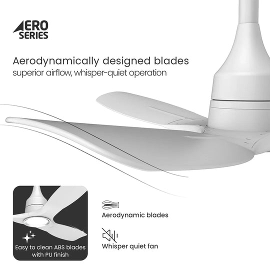 Aerosense Smart BLDC Ceiling Fan Underlight Frost White 1200MM