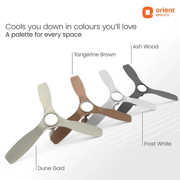 Orient Aerosense Smart BLDC Ceiling Fan Underlight Frost White 1200MM