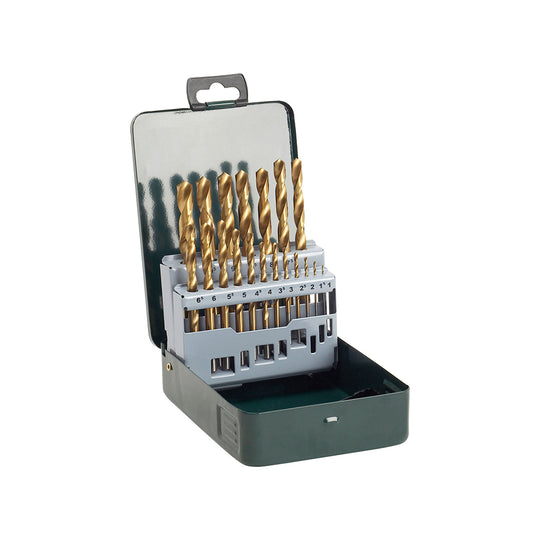 Drill Bit Set Hss-Tin 19pcs