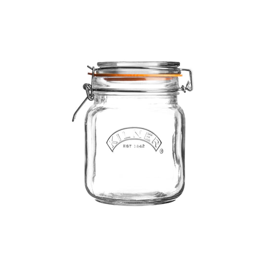 Clip Top Square Jar 1 Litre