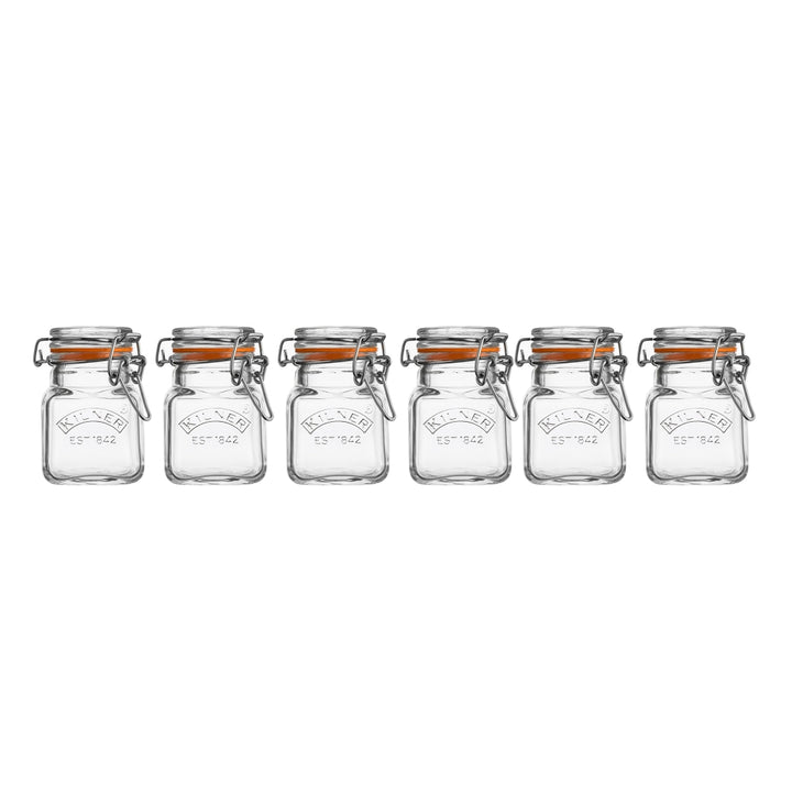 Glass Clip Top Spice Jar Set