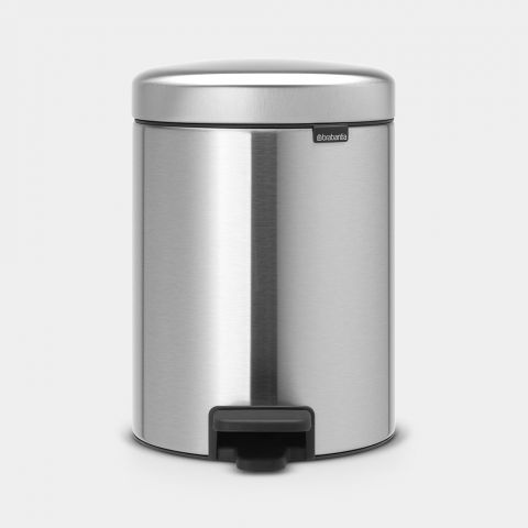 Brabantia NewIcon Pedal Bin, 5L Matt Steel Fingerprint Proof