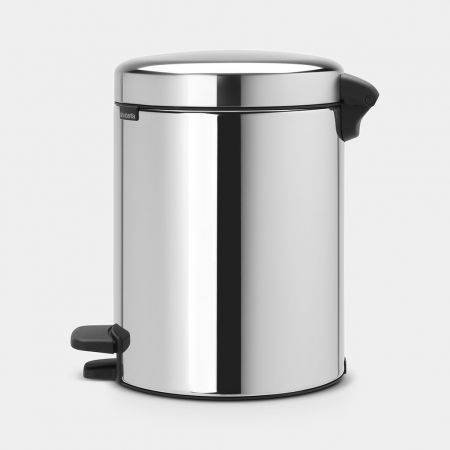 Brabantia NewIcon Pedal Bin, 5L Brilliant Steel 112621