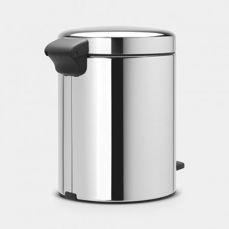 Brabantia NewIcon Pedal Bin, 5L Brilliant Steel 112621