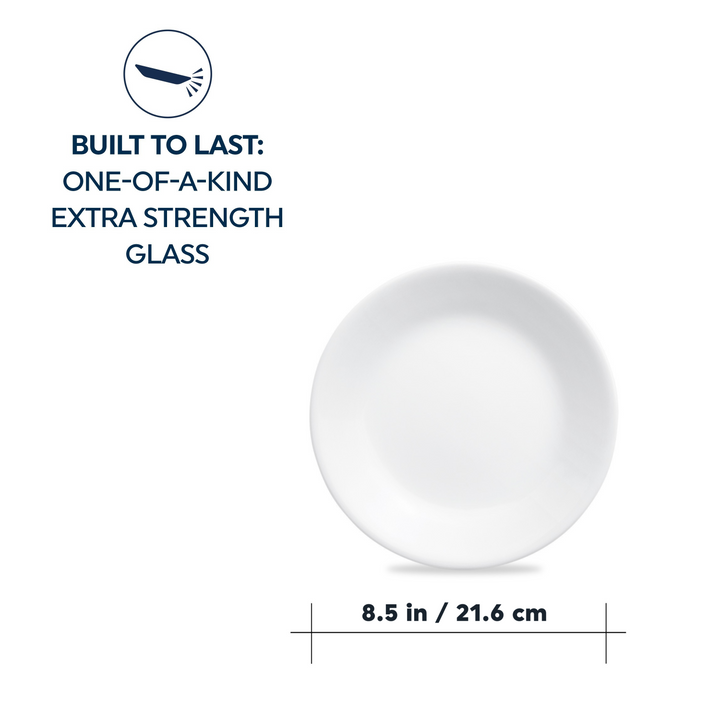 Corelle Livingware Luncheon Plate Winter Frost White 8-1/2