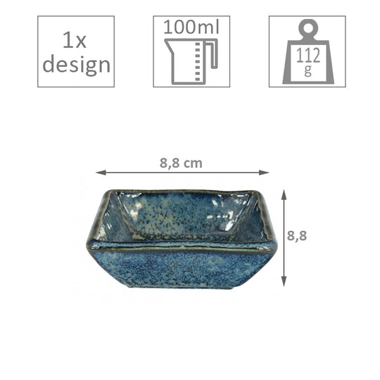 TDS Cobalt Blue 8.8x8.8x3cm 100ml Sq Mini Plate 14321