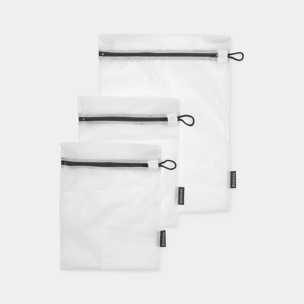 Brabantia Wash Bags Set Of 3 in 2 Sizes White 149221