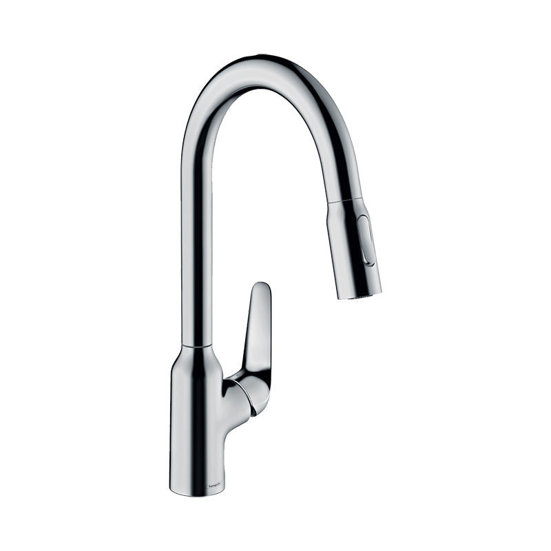 Hansgrohe Focus M42â Single Lever Kitchen Mixer 220, Pull-Out Spray, 2jet