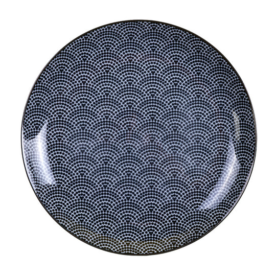 TDS Nippon Black Plate 25.7x3cm Dots 16147