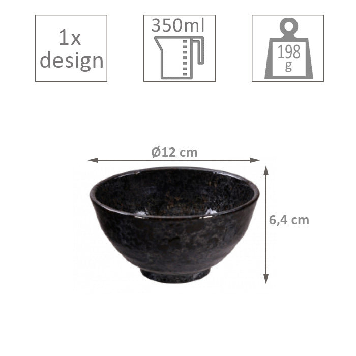 TDS Minoyaki Eclipse White Rice Bowl 12x6. 4cmh 320ml 16882