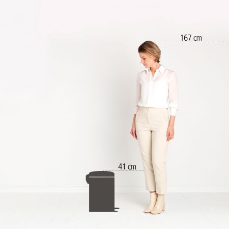 Brabantia NewIcon Pedal Bin, 12L Matt Steel 113604