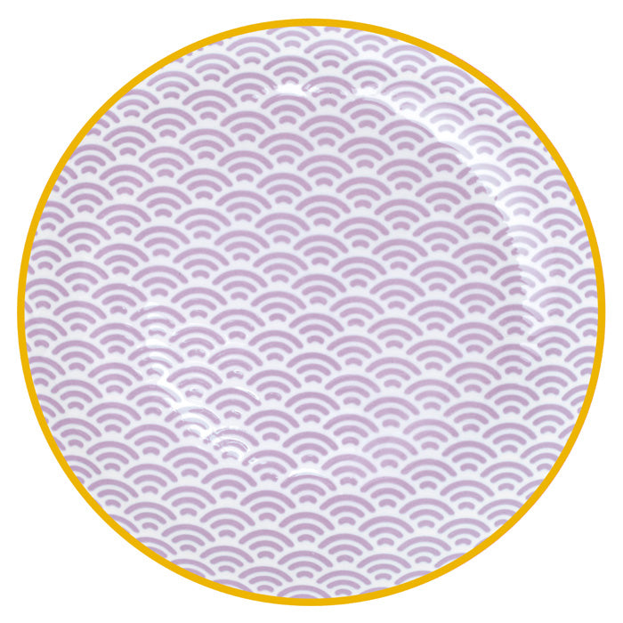 TDS Star/Wave Plate 20.6x2.2cm Purple/Yellow Rim 17979